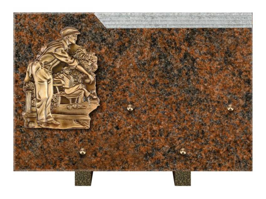 Plaque Granit Rectangle romantique