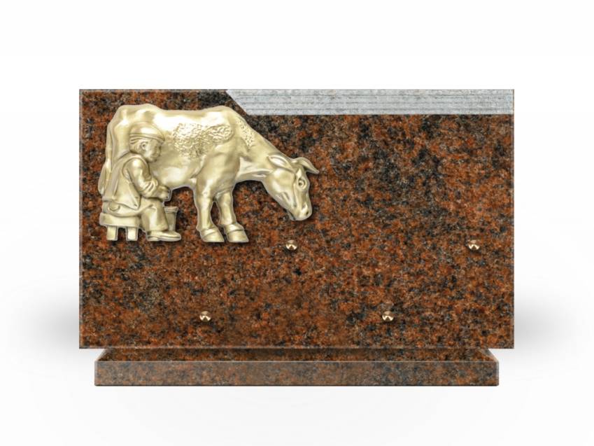 Plaque Granit Rectangle romantique