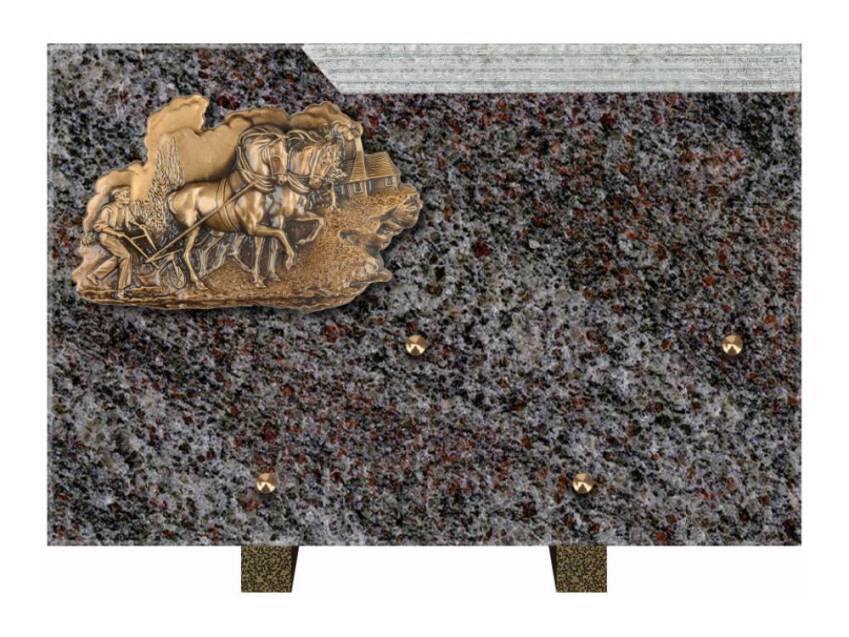 Romantic Rectangle Granite Plaque.