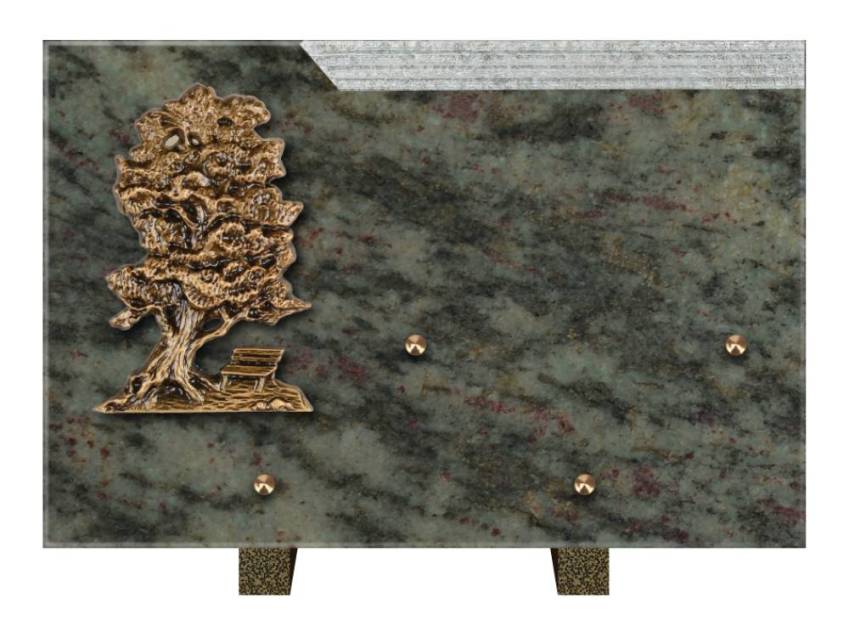 Romantic Rectangle Granite Plaque.