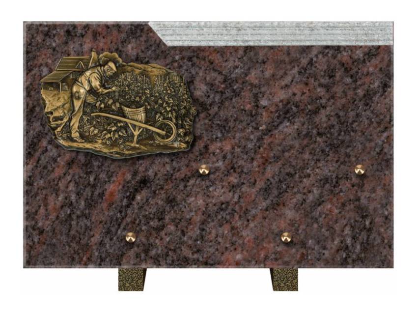 Romantic Rectangle Granite Plaque.