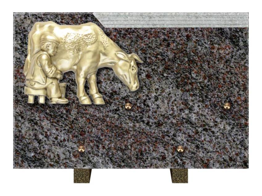 Plaque Granit Rectangle romantique