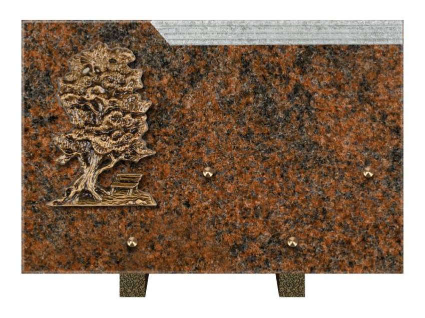 Romantic Rectangle Granite Plaque.