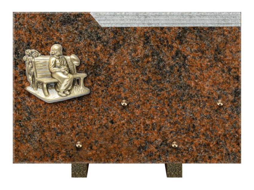 Plaque Granit Rectangle romantique