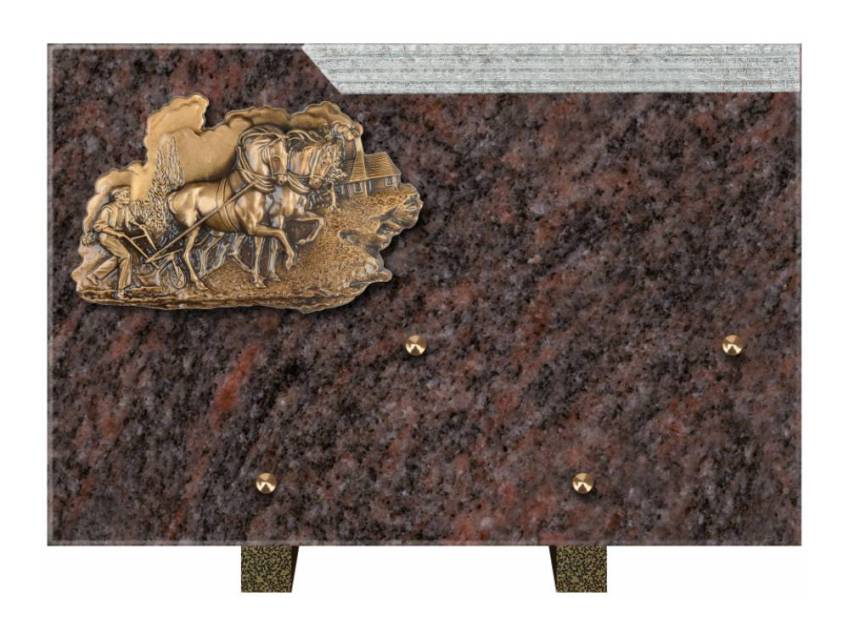 Romantic Rectangle Granite Plaque.