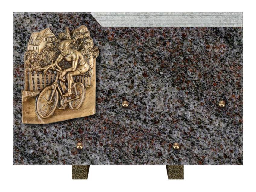 Plaque Granit Rectangle romantique