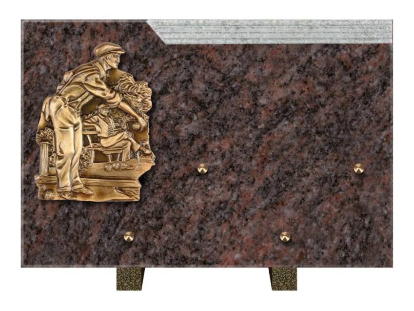 Plaque Granit Rectangle romantique