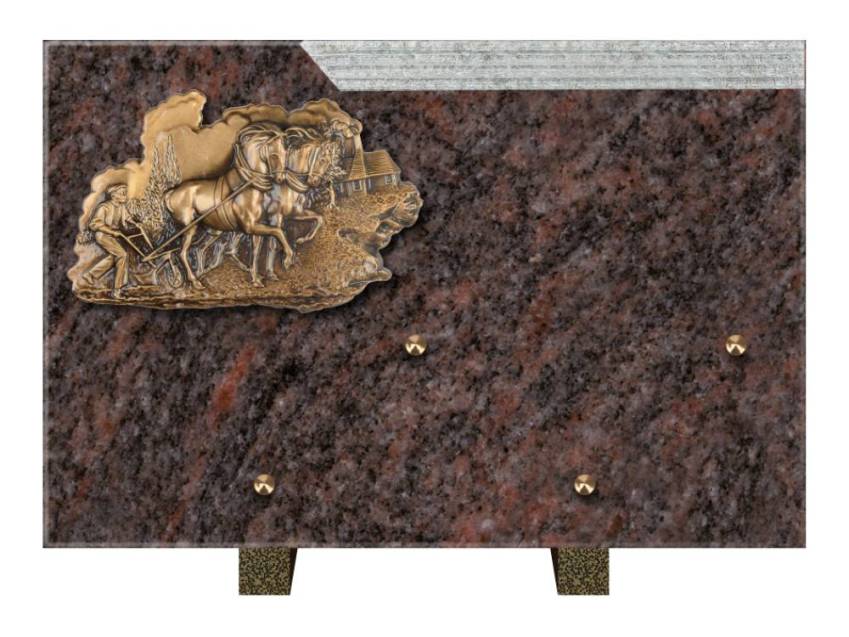 Plaque Granit Rectangle romantique