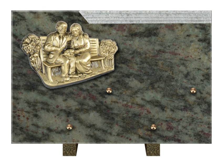 Plaque Granit Rectangle romantique