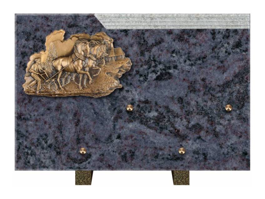 Romantic Rectangle Granite Plaque.