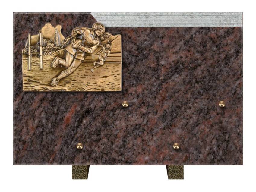 Plaque Granit Rectangle romantique