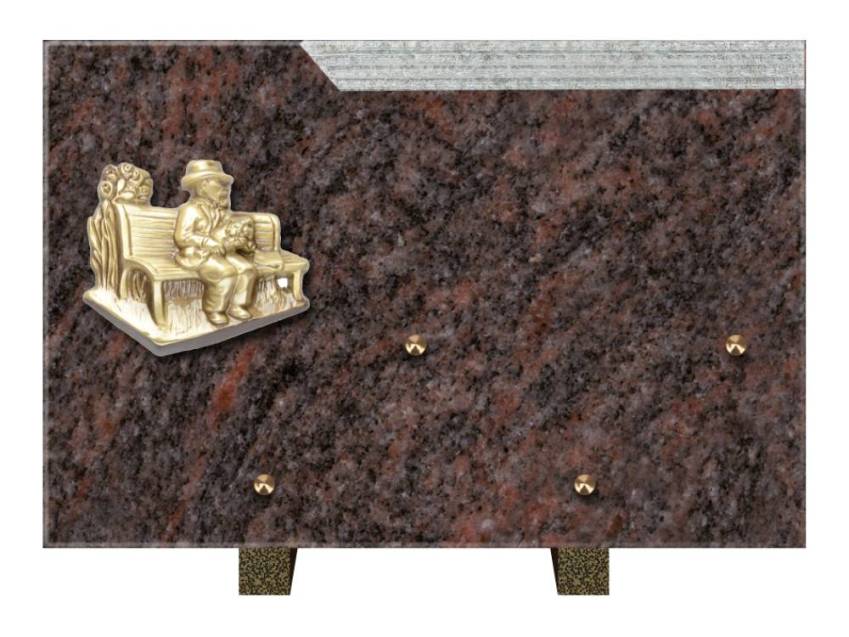 Plaque Granit Rectangle romantique