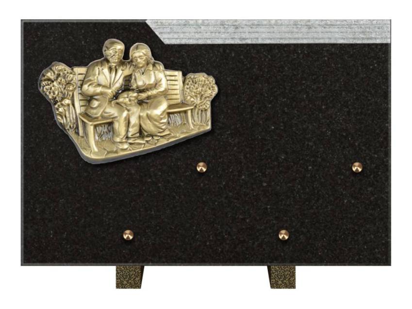 Plaque Granit Rectangle romantique