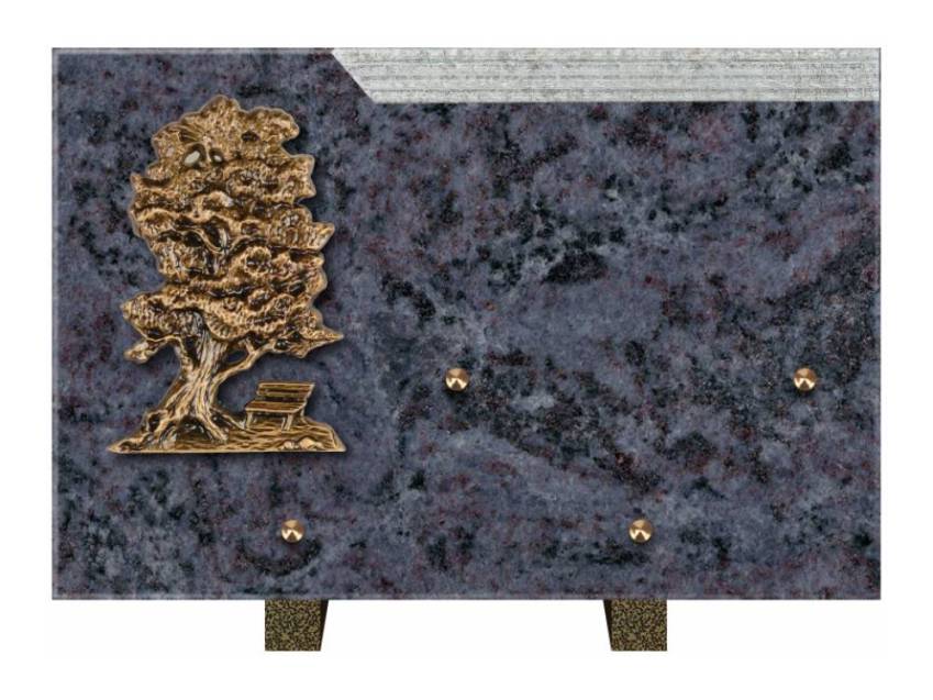 Romantic Rectangle Granite Plaque.