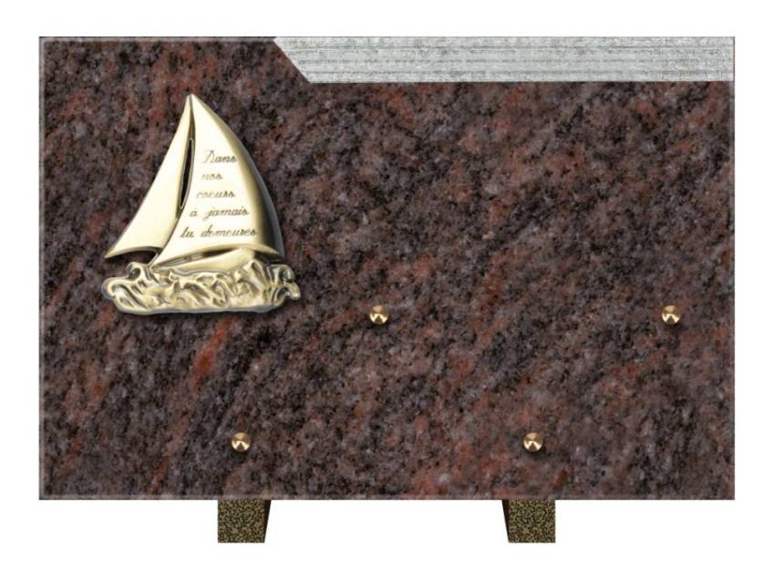 Romantic Rectangle Granite Plaque.