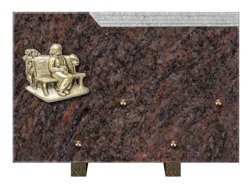 Romantic Rectangle Granite Plaque.