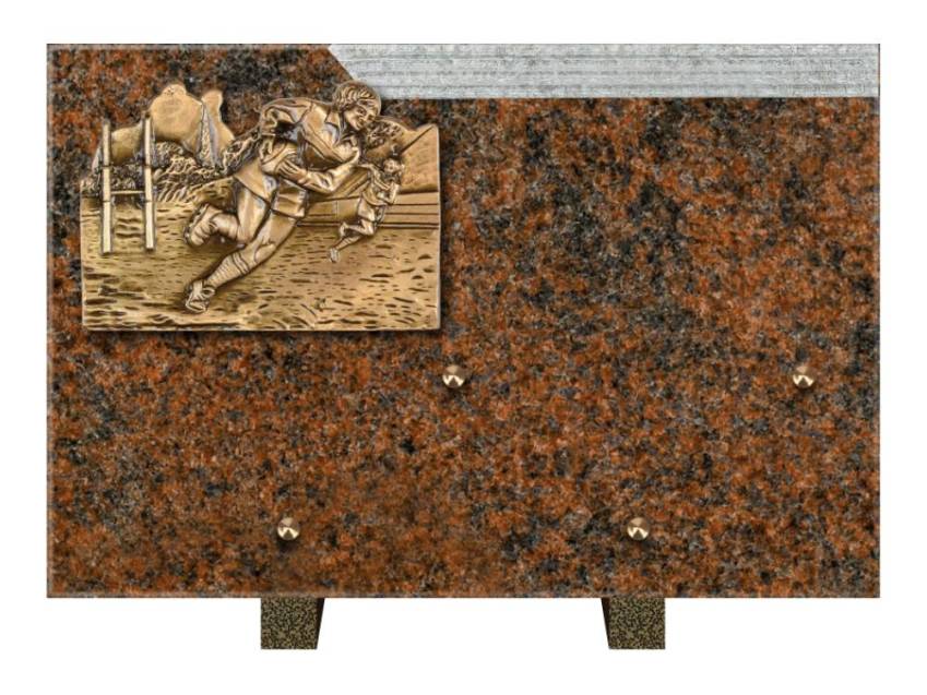 Plaque Granit Rectangle romantique