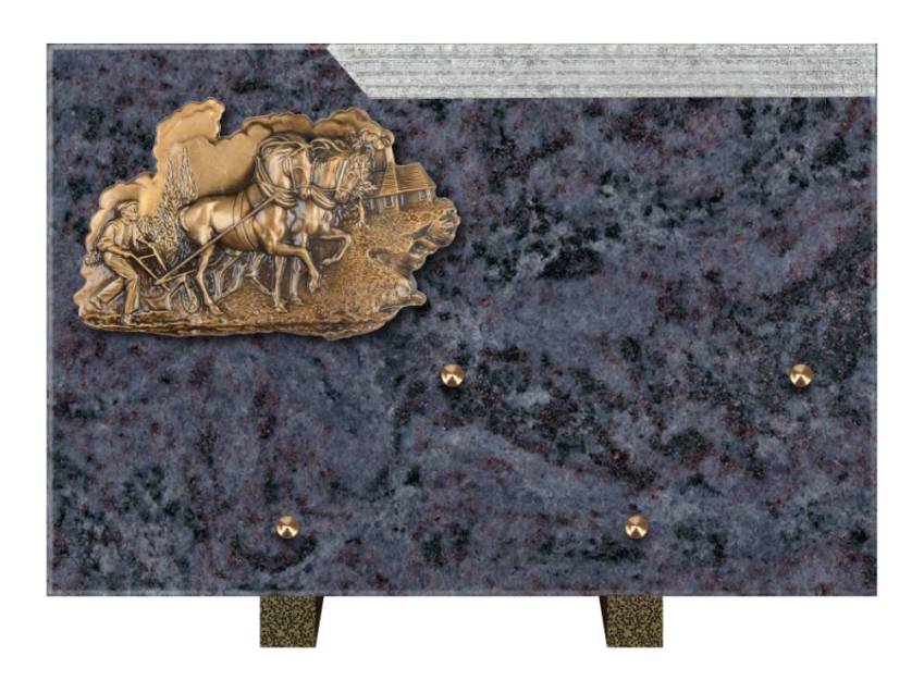 Plaque Granit Rectangle romantique