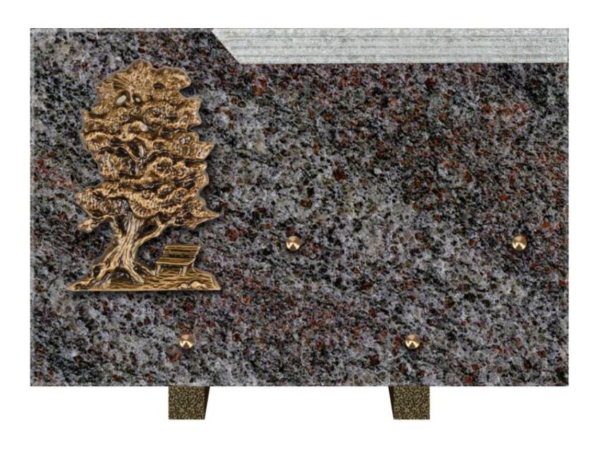 Romantic Rectangle Granite Plaque.