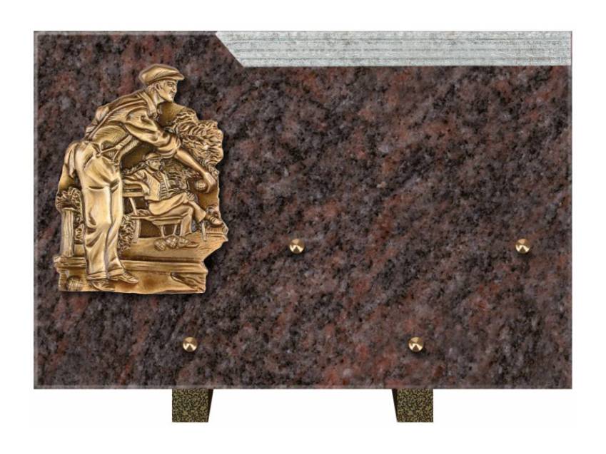 Romantic Rectangle Granite Plaque.