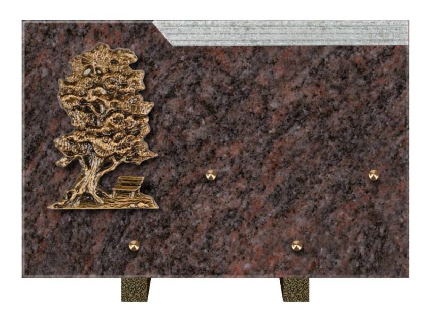 Plaque Granit Rectangle romantique