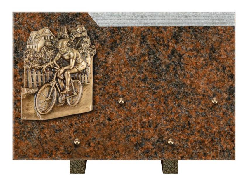 Plaque Granit Rectangle romantique