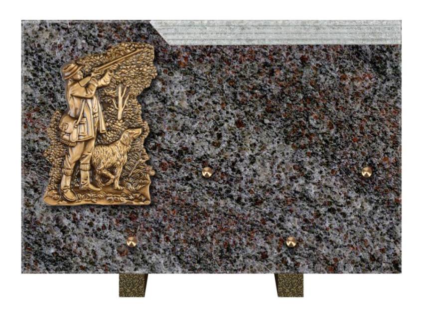 Plaque Granit Rectangle romantique