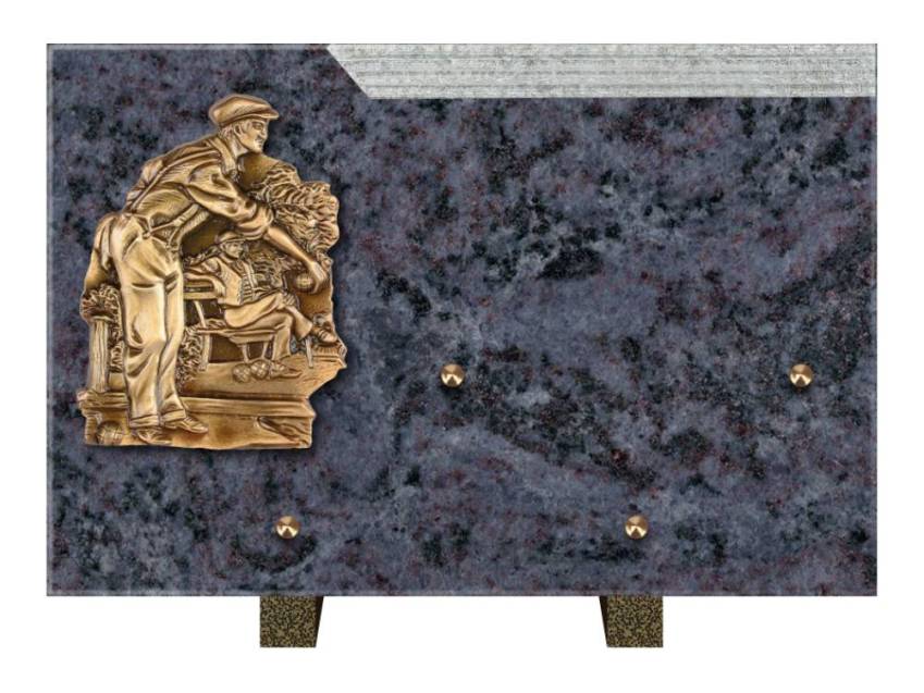 Plaque Granit Rectangle romantique