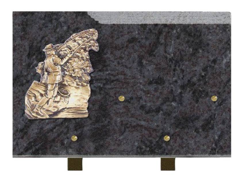 Plaque Granit Rectangle romantique