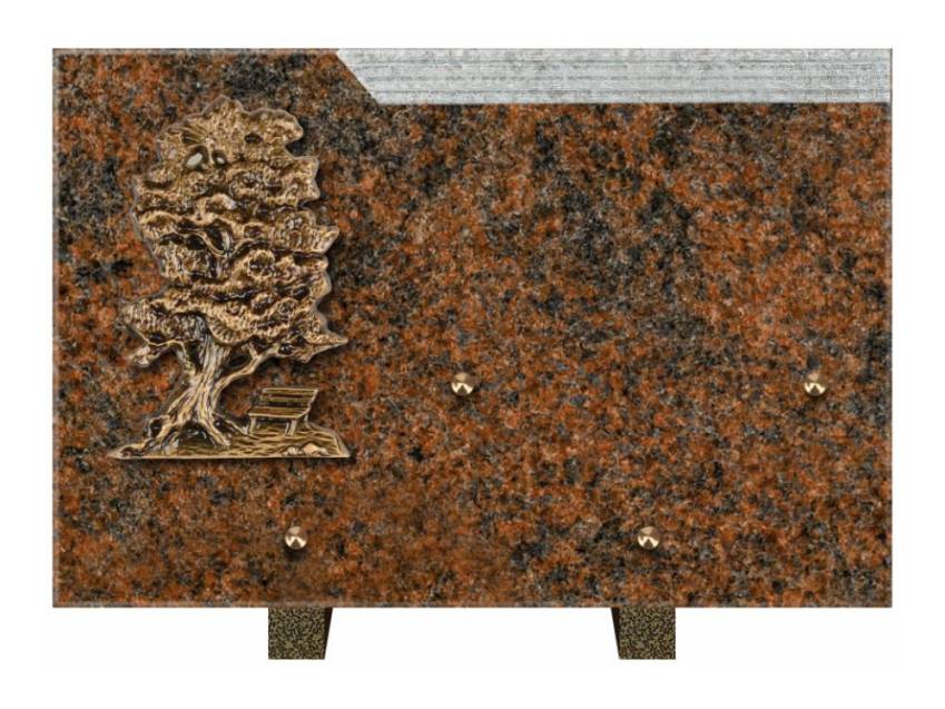 Romantic Rectangle Granite Plaque.