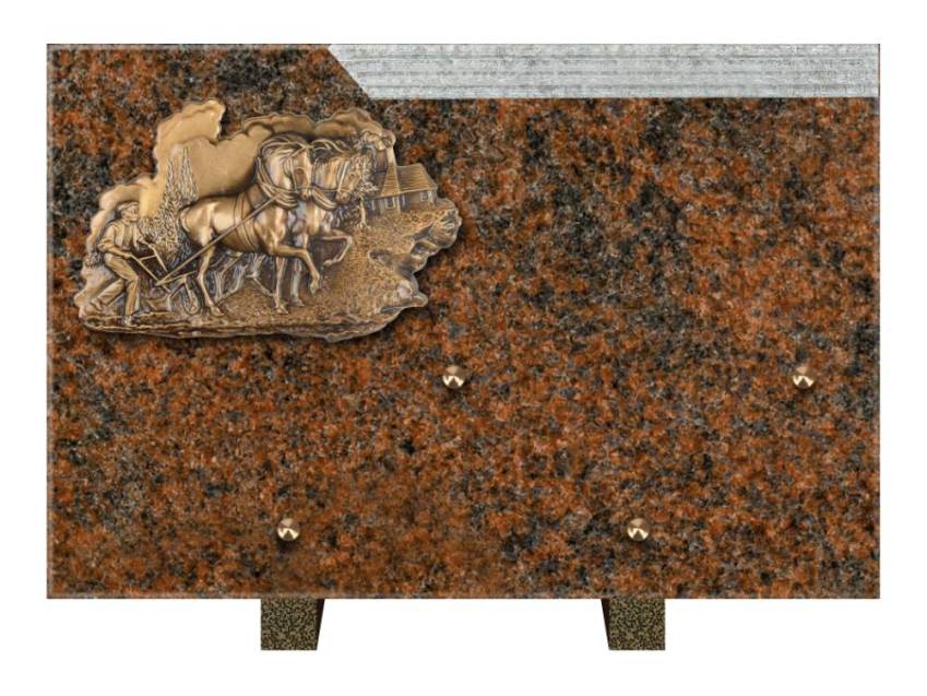 Plaque Granit Rectangle romantique