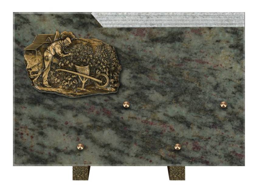 Romantic Rectangle Granite Plaque.