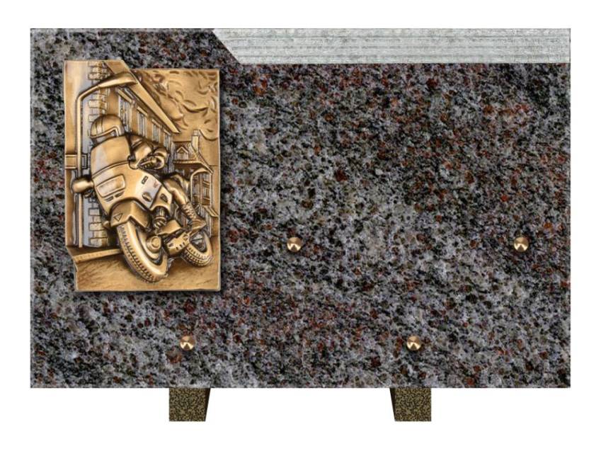 Romantic Rectangle Granite Plaque.