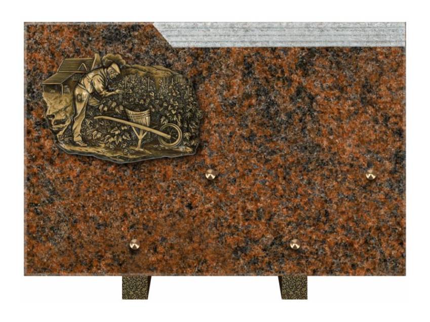 Romantic Rectangle Granite Plaque.