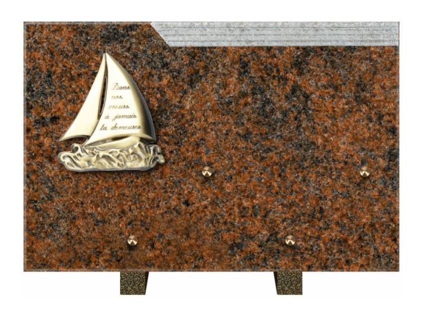 Romantic Rectangle Granite Plaque.