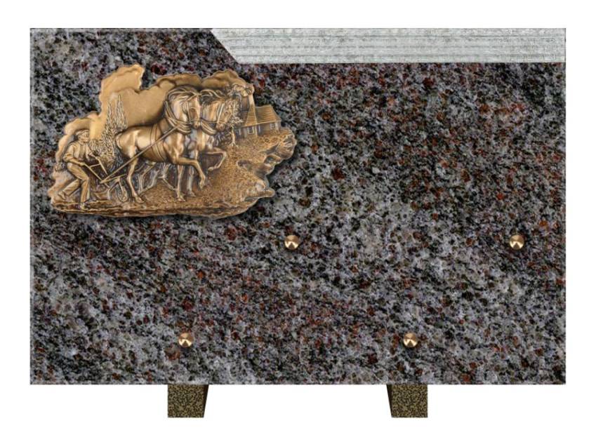 Plaque Granit Rectangle romantique