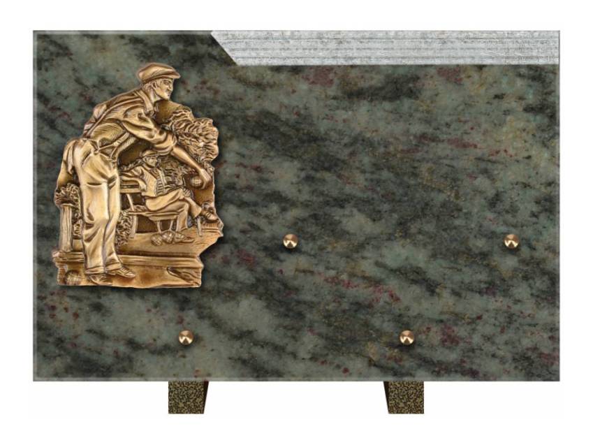 Romantic Rectangle Granite Plaque.