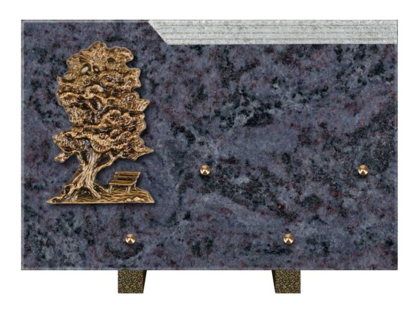 Romantic Rectangle Granite Plaque.