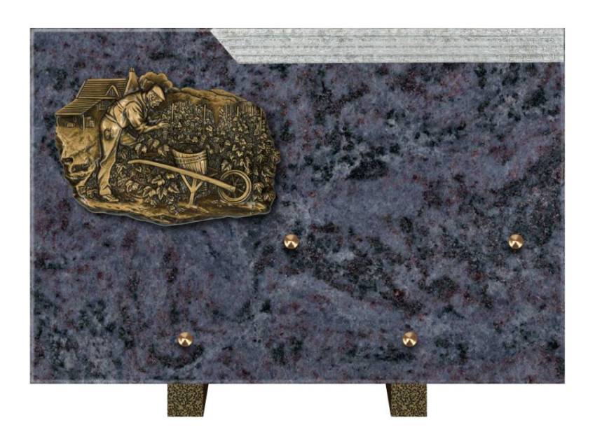 Romantic Rectangle Granite Plaque.