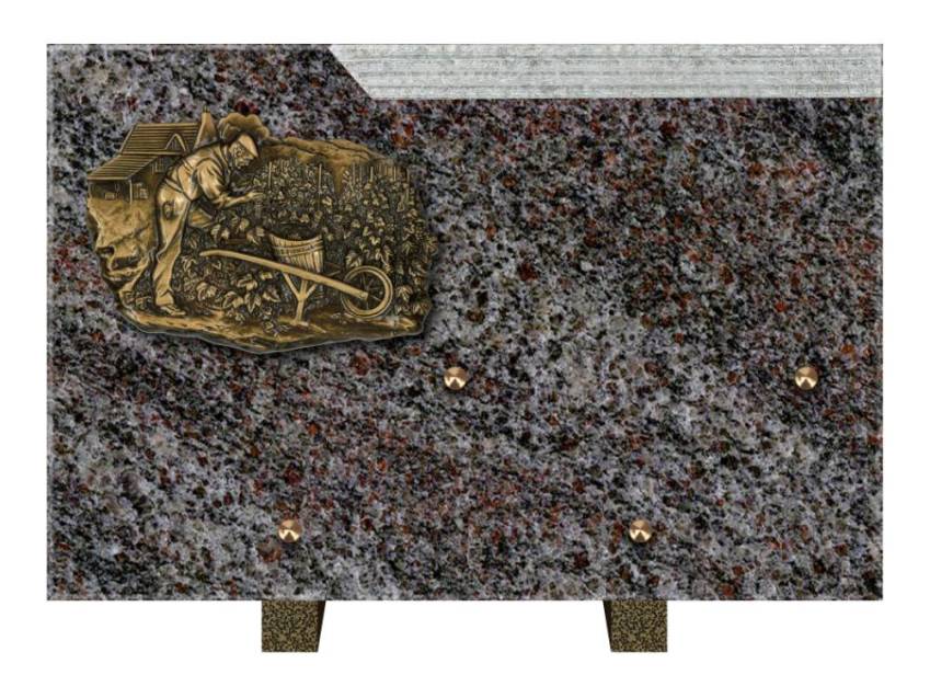 Romantic Rectangle Granite Plaque.