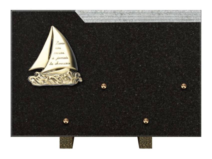 Plaque Granit Rectangle romantique