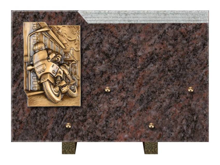 Plaque Granit Rectangle romantique