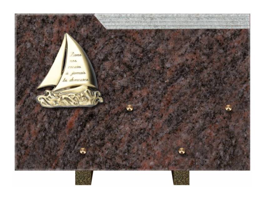 Romantic Rectangle Granite Plaque.