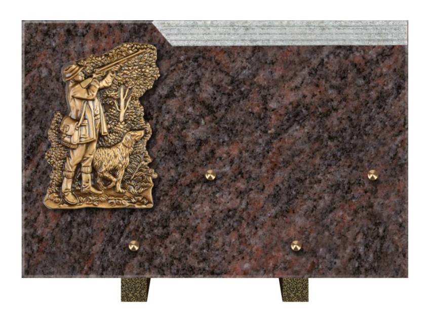 Plaque Granit Rectangle romantique