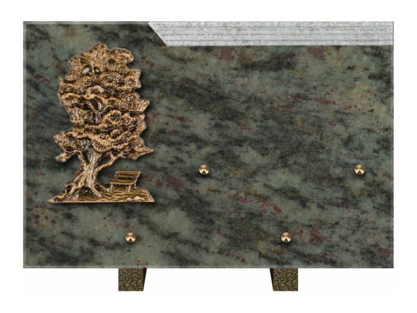 Romantic Rectangle Granite Plaque.