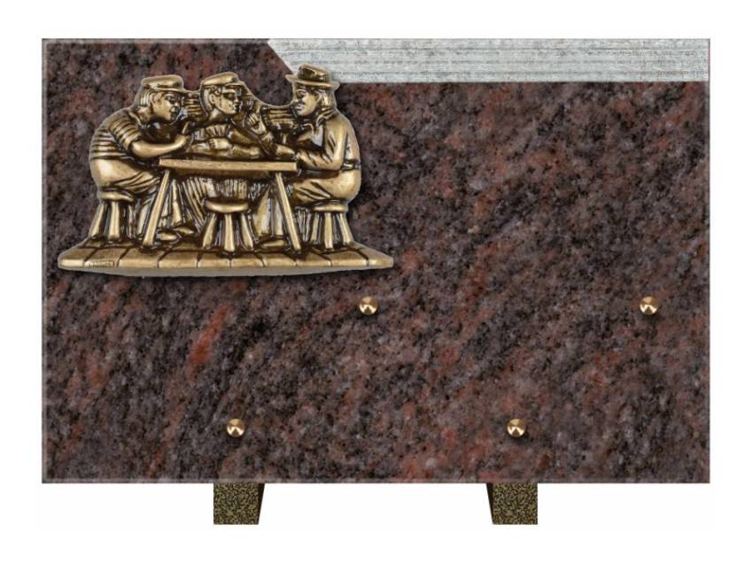 Romantic Rectangle Granite Plaque.