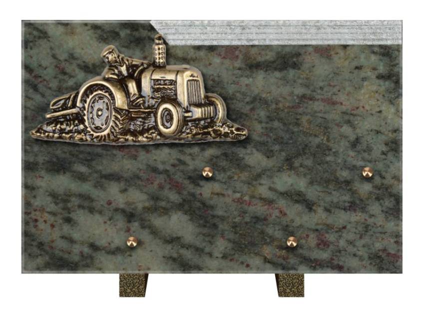 Plaque Granit Rectangle romantique