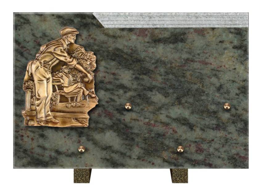 Plaque Granit Rectangle romantique