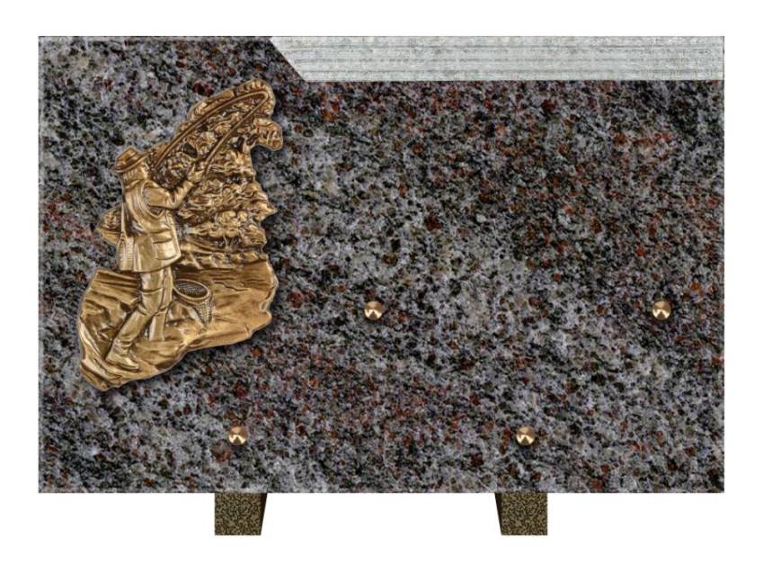 Plaque Granit Rectangle romantique