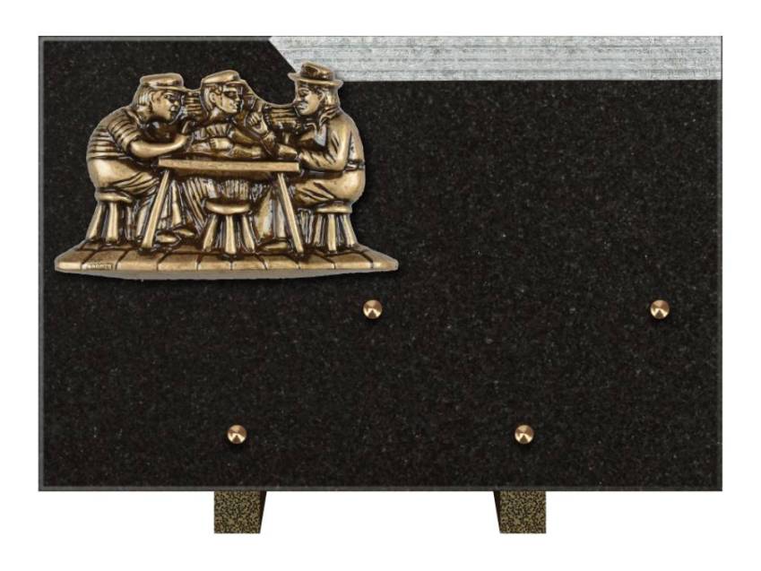 Plaque Granit Rectangle romantique